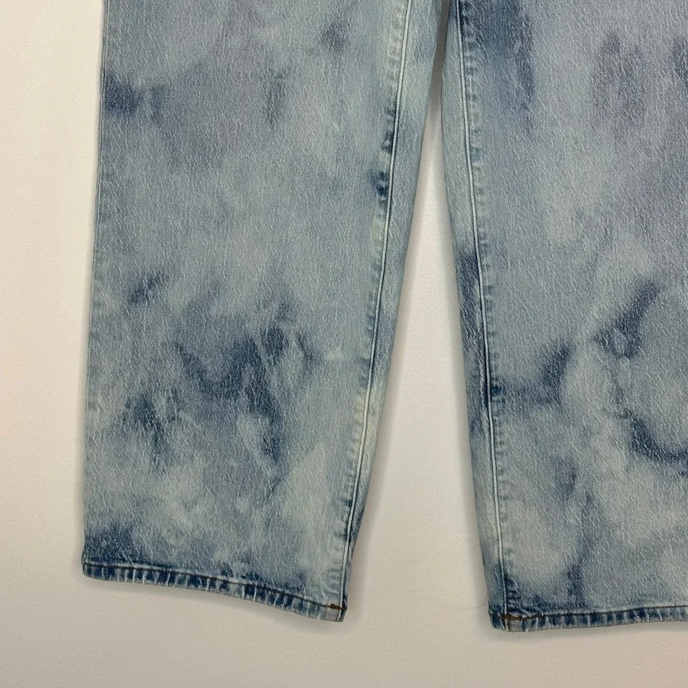 Madewell Perfect Vintage Wide-Leg Jean Womens 27P Blue Acid Wash High Rise Denim